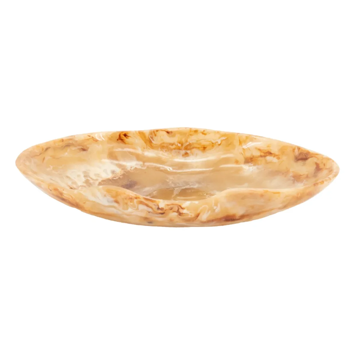 Vena bowl 39x35x6 cm resin brown