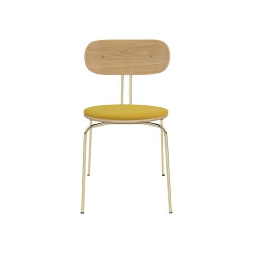 Curious Dining Chair Oak/Brass Curry Sun