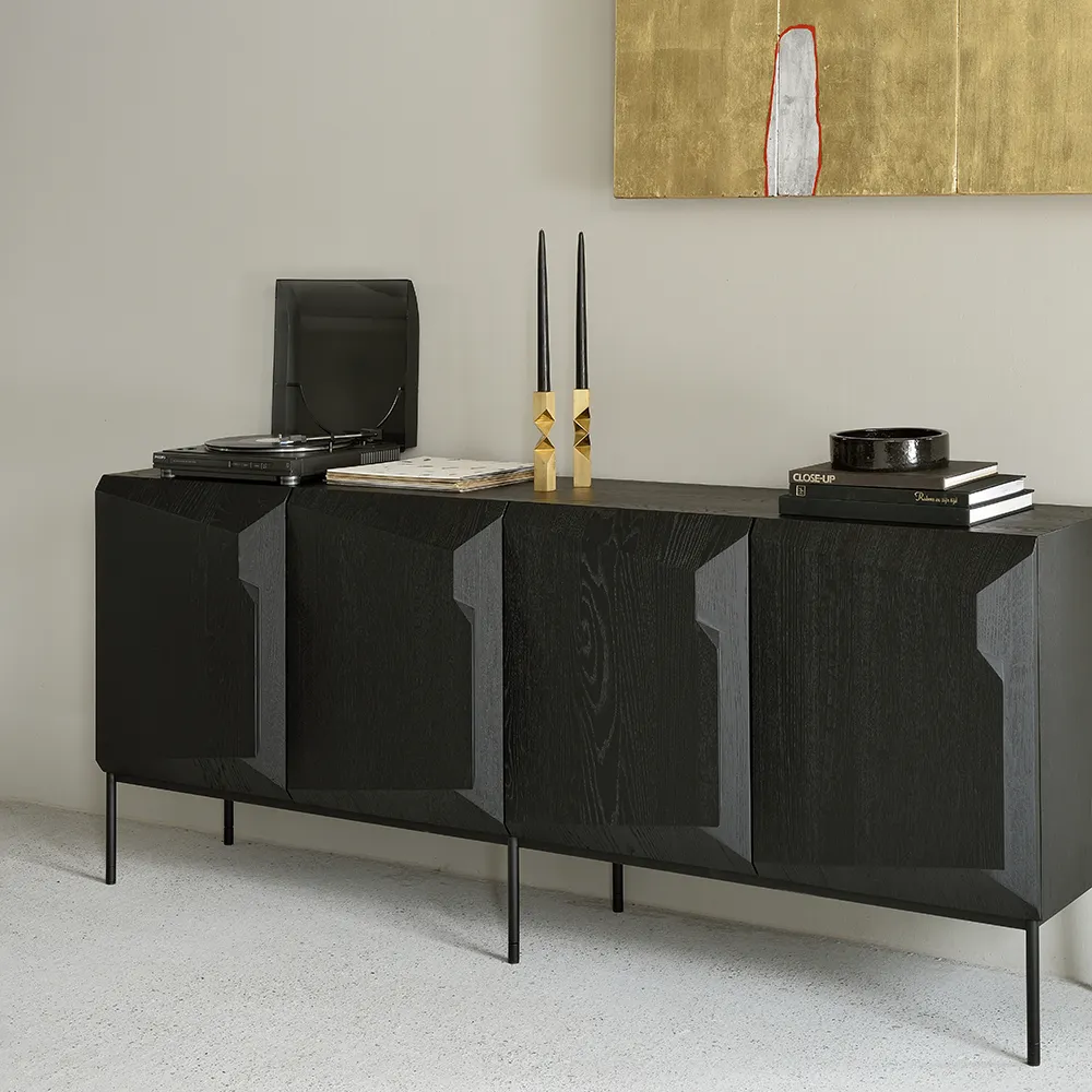 Stairs Sideboard 46x200 cm Black oak