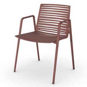 Zebra armchair Terracotta