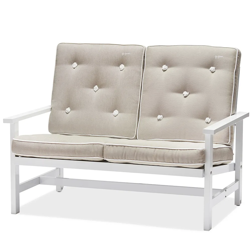 2-seater sofa White Aluminium