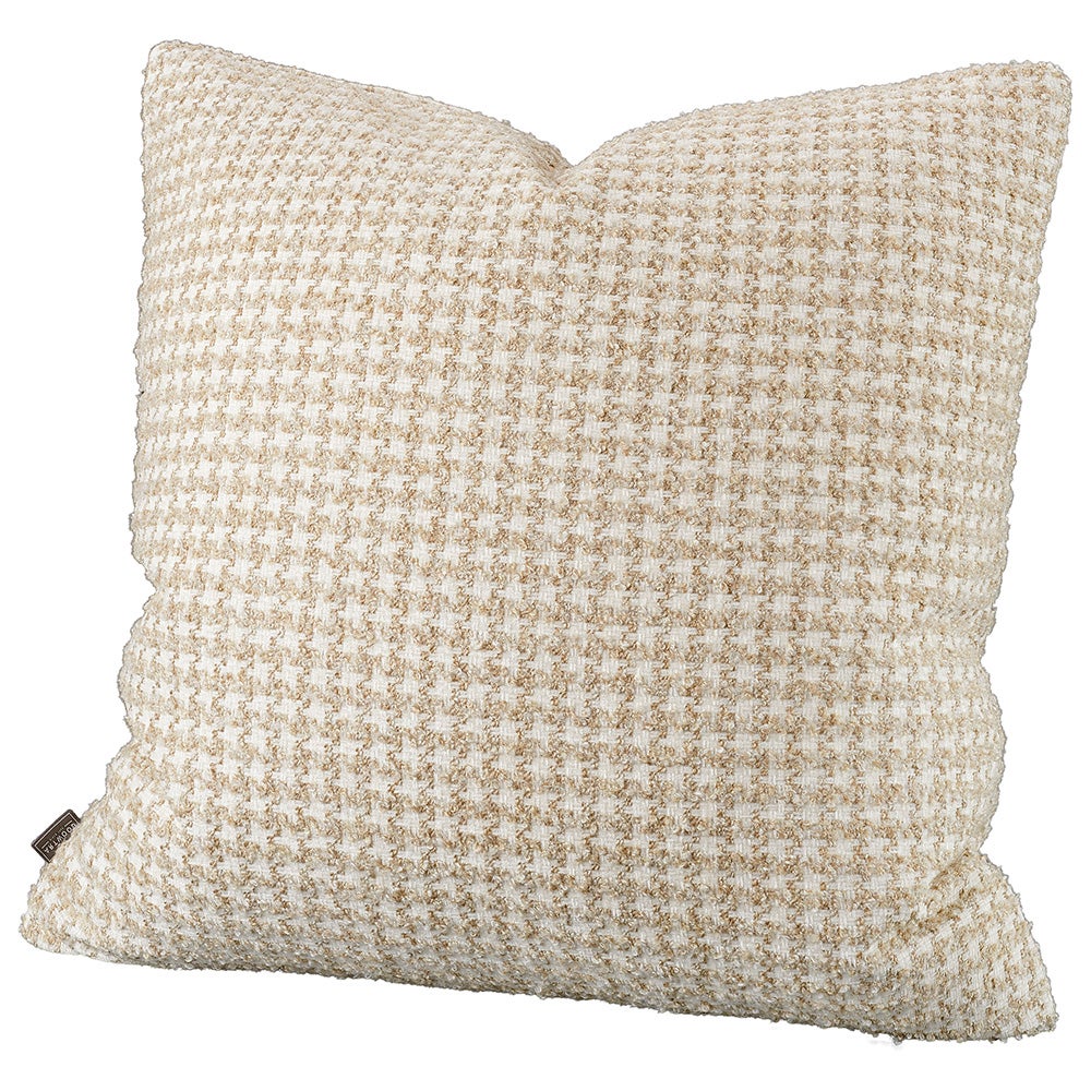 DENTE checkered cushion cover - 50x50, beige