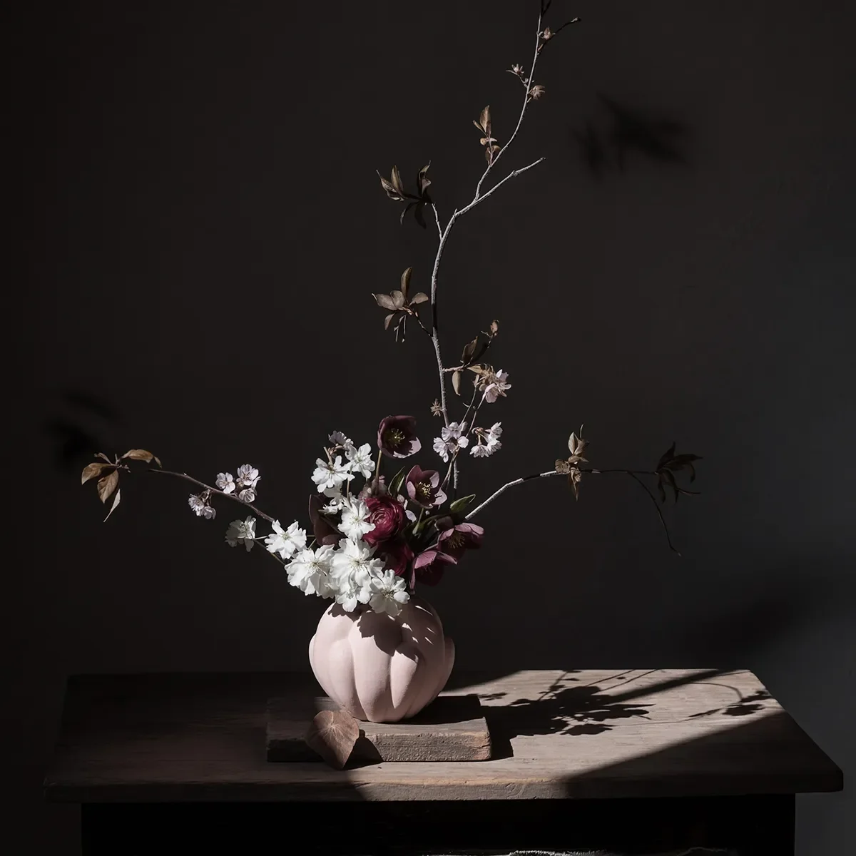 Handmade Vase Bloom Petit Rose H18 cm
