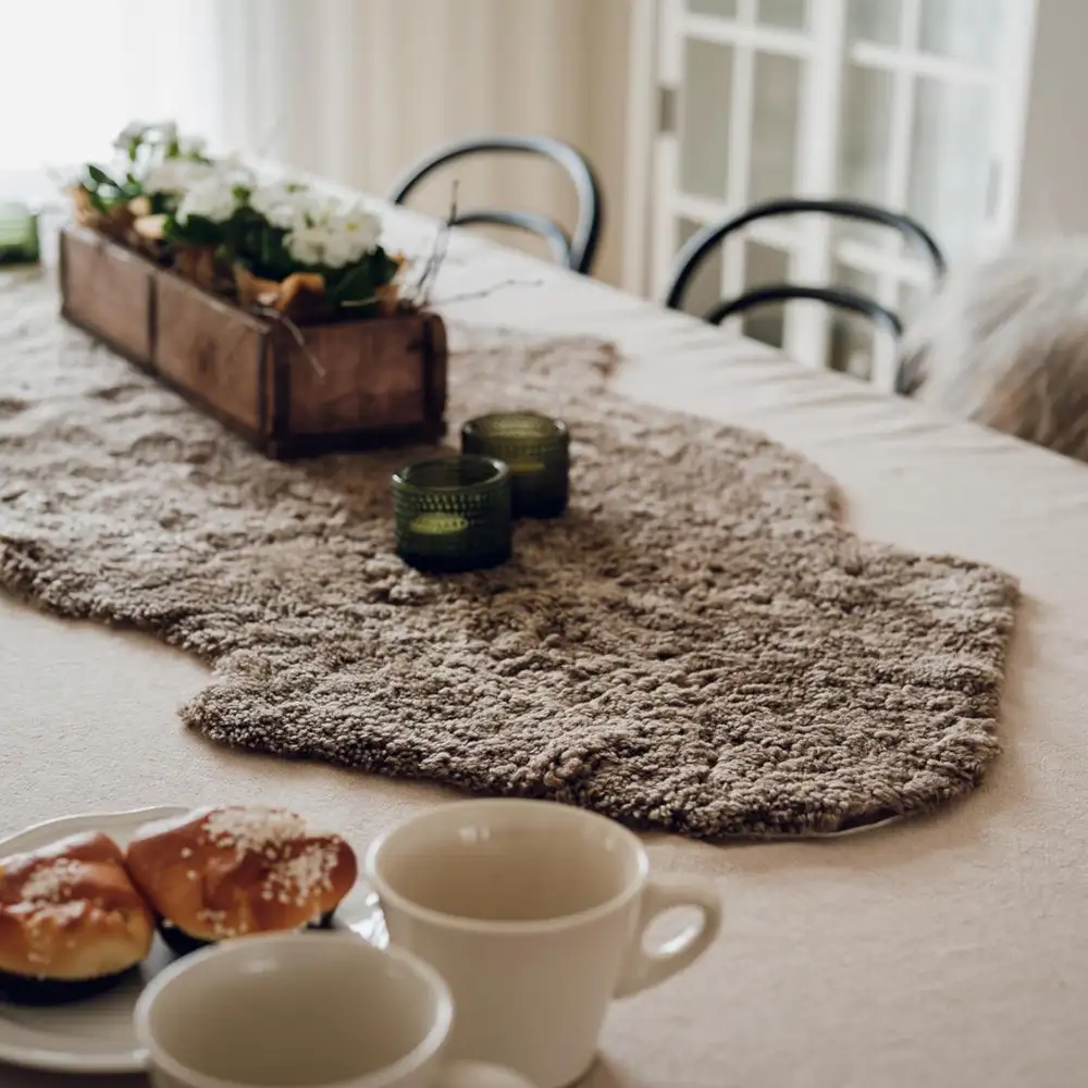 Curly Sheepskin double 60x180 cm Sahara/Lightbrown