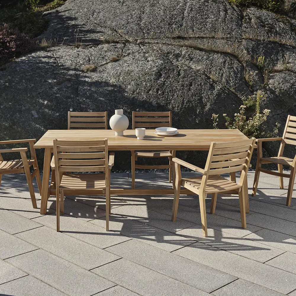 Keros dining table 100x220 cm teak