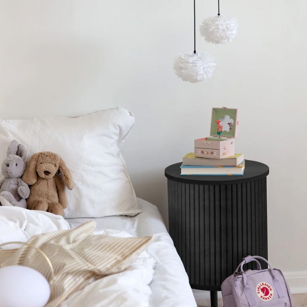 Audacious Side Table Black Oak/Charcoal