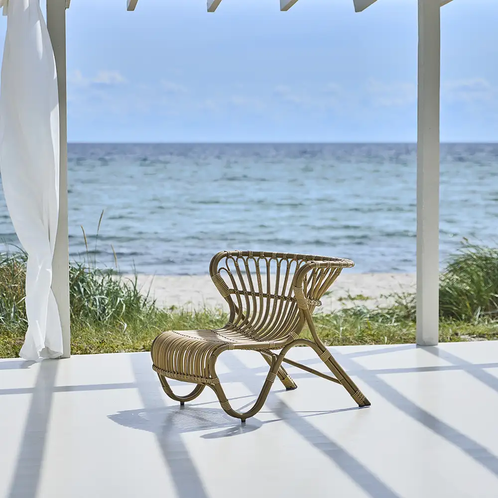 Fox Armchair Rattan Antique