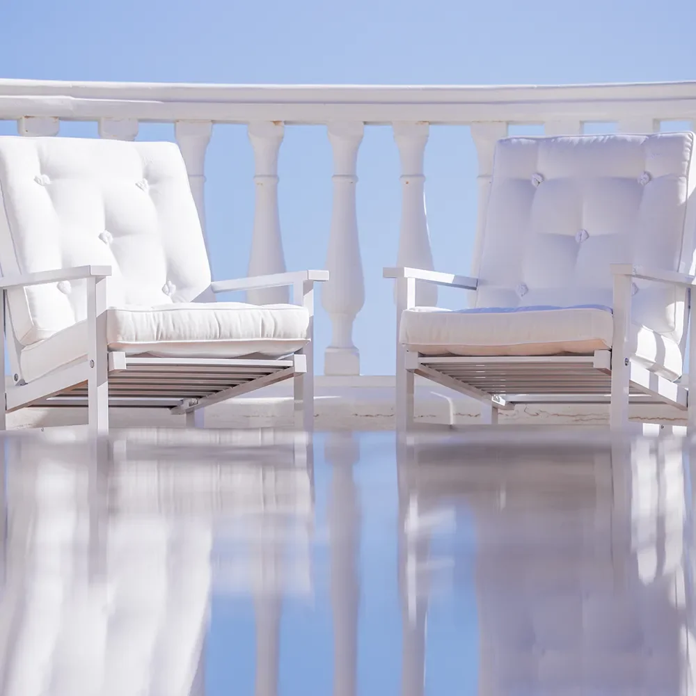 Armchair White aluminium