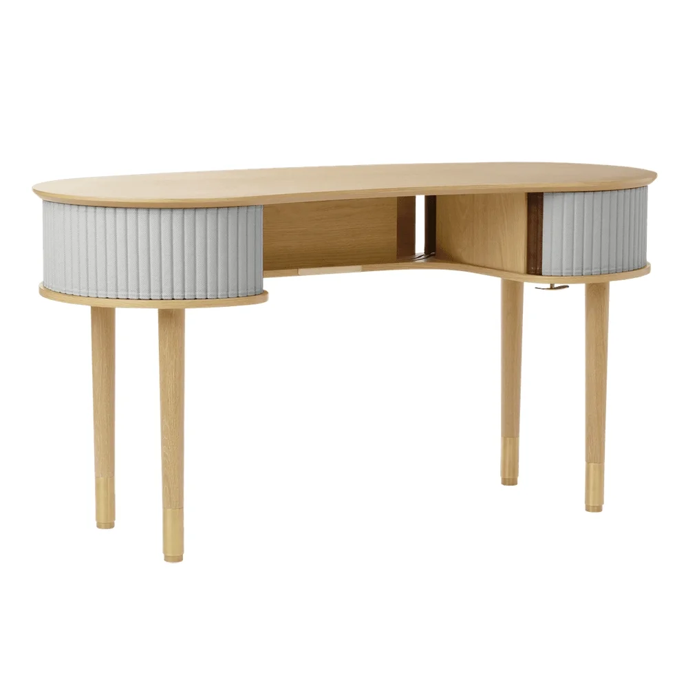 Audacious Desk Oak/Sterling
