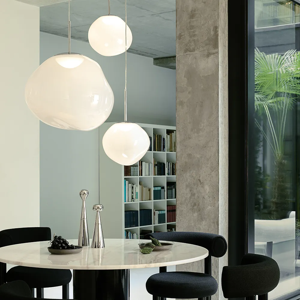 Melt Pendant Mini Opal/Silver LED