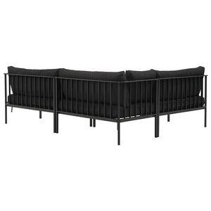 Upper sofa set Vänster Black / Teddy Black