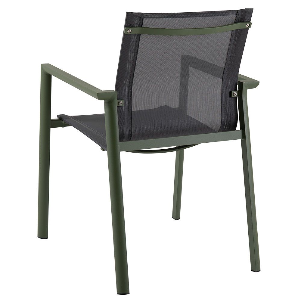 Delia stacking chair moss green/textilene