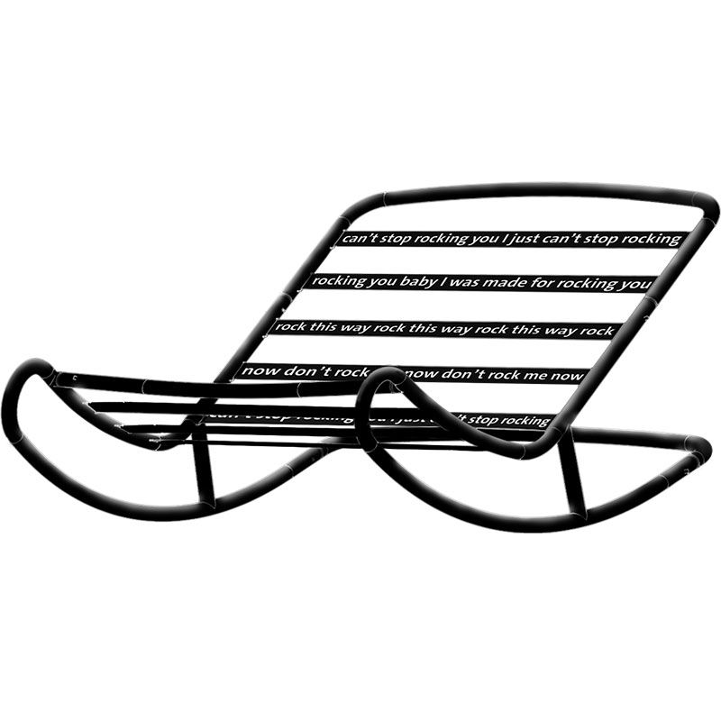 Rock n roll rocking chair black