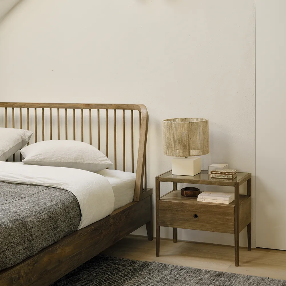 Spindle Bedside table Teak