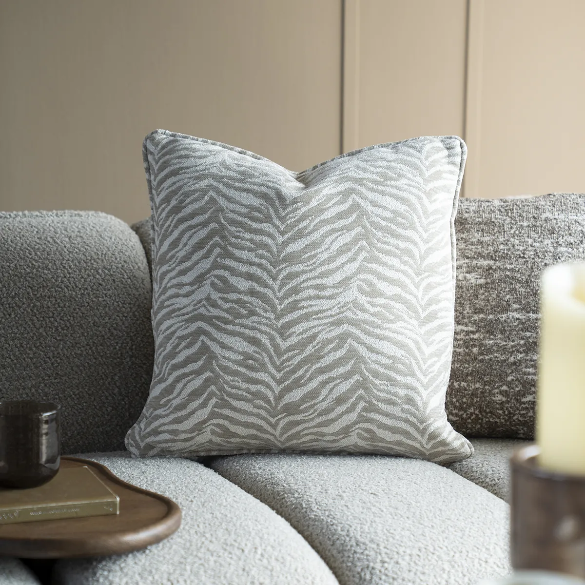 Decorative Cushion Tigra Beige 45x45 cm