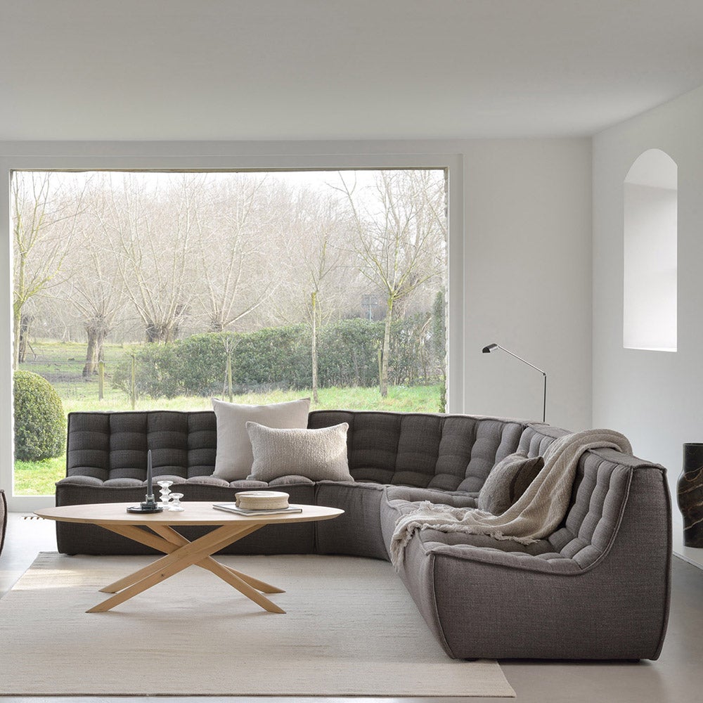 N701 2-seater sofa Dark Grey