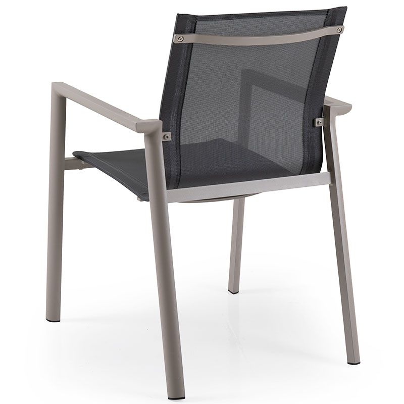 Delia stacking chair khaki/textilene