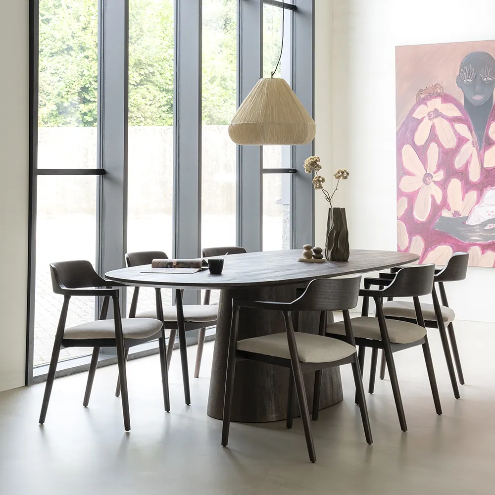 Aron Dining table 300x110 - brown