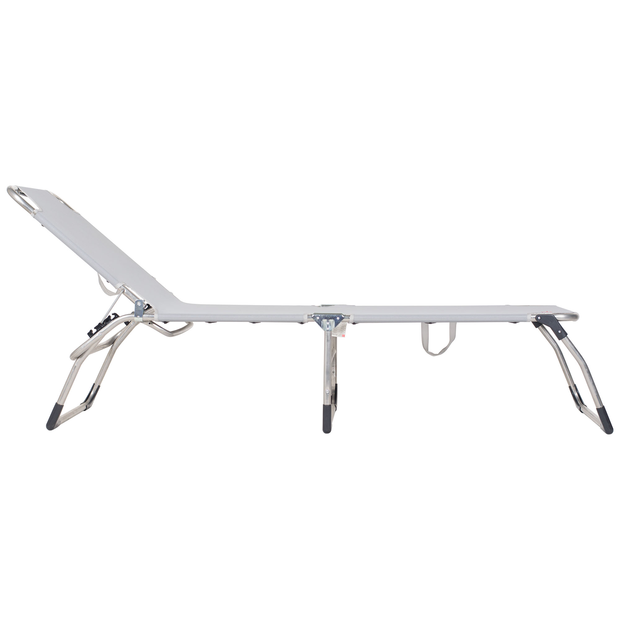 Amigo sunbed xxl grey aluminium/textilene