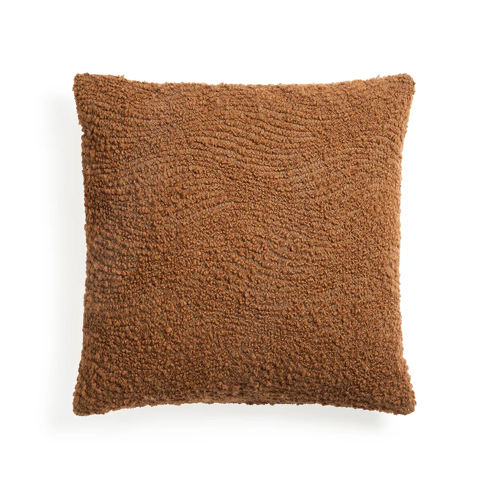 Cushion Cover Wave 50x50 cm Cinnamon