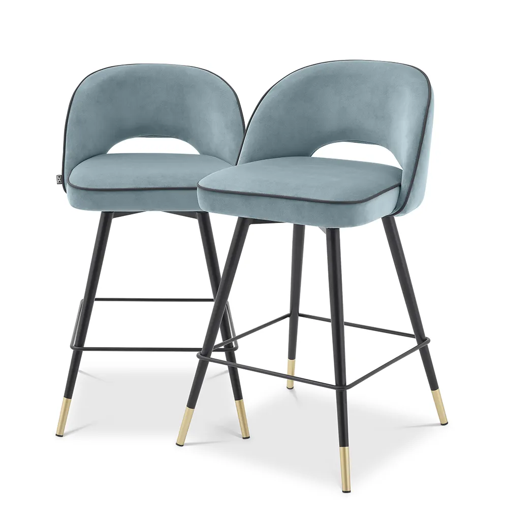 Bar Stool Cliff low Savona blue