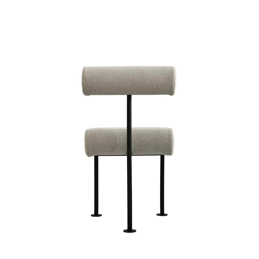 Hiro Dining Chair, Black Frame - Linen