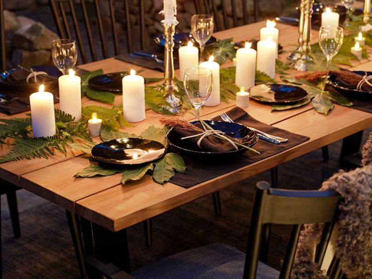 Laurion coffee table 67x130 cm teak/black