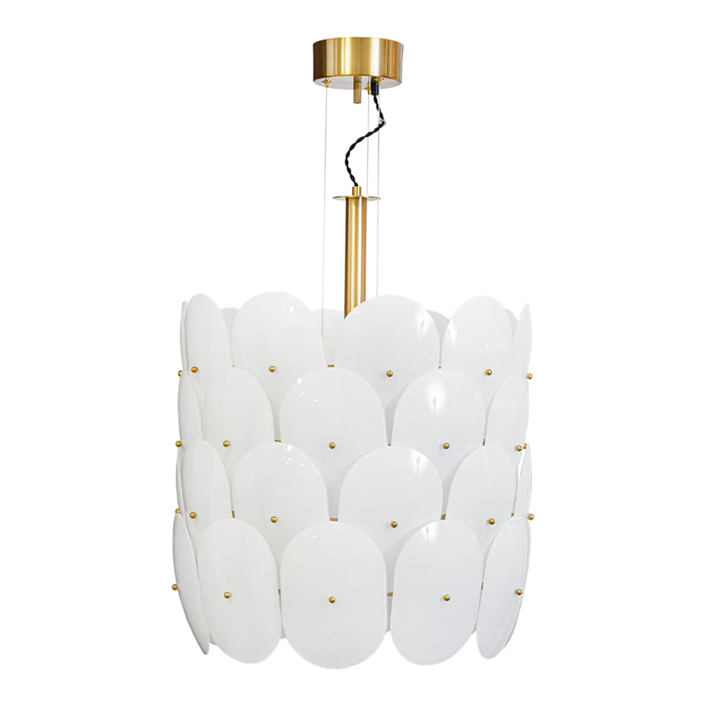 Omlott pendent light Ø50cm brass/white