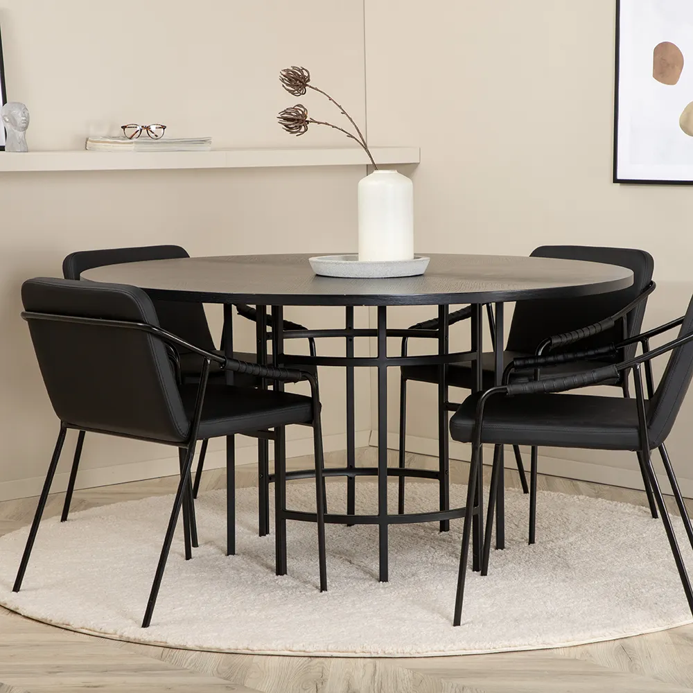 Tvist Dining Chair Black PU 2-pack