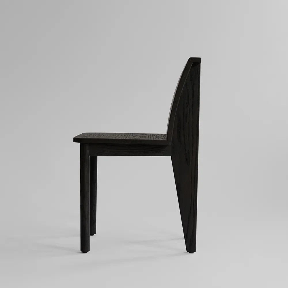 Brutus Slim Dining Chair - Coffee Black Oak