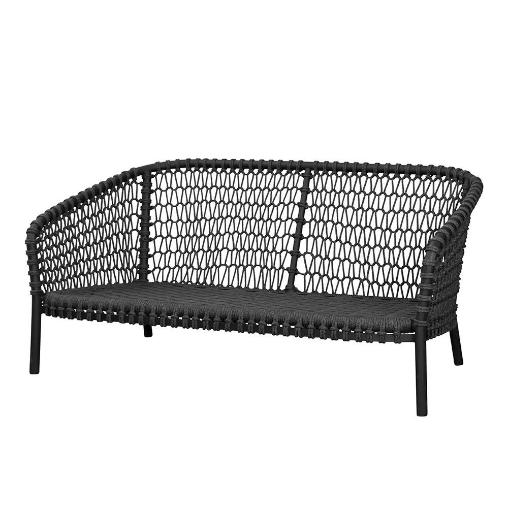 Ocean 2 seater sofa Dark grey Soft Rope