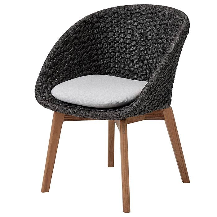 Peacock Armchair Dark grey