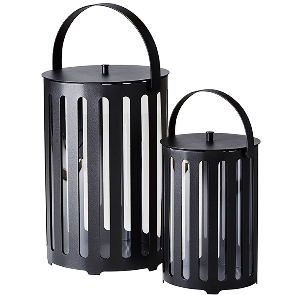 Lighttube candle lantern small Lava Grey