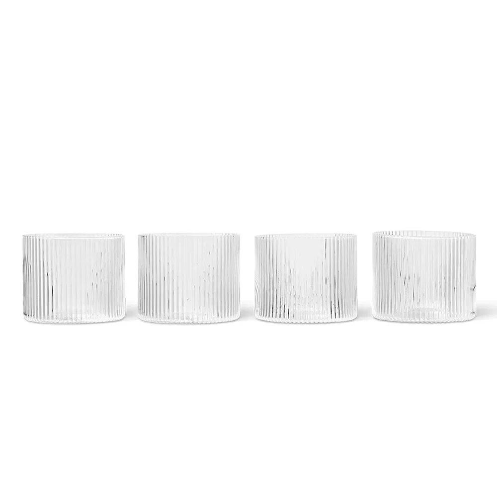 Ripple Low Glasses - Set of 4 - Clear
