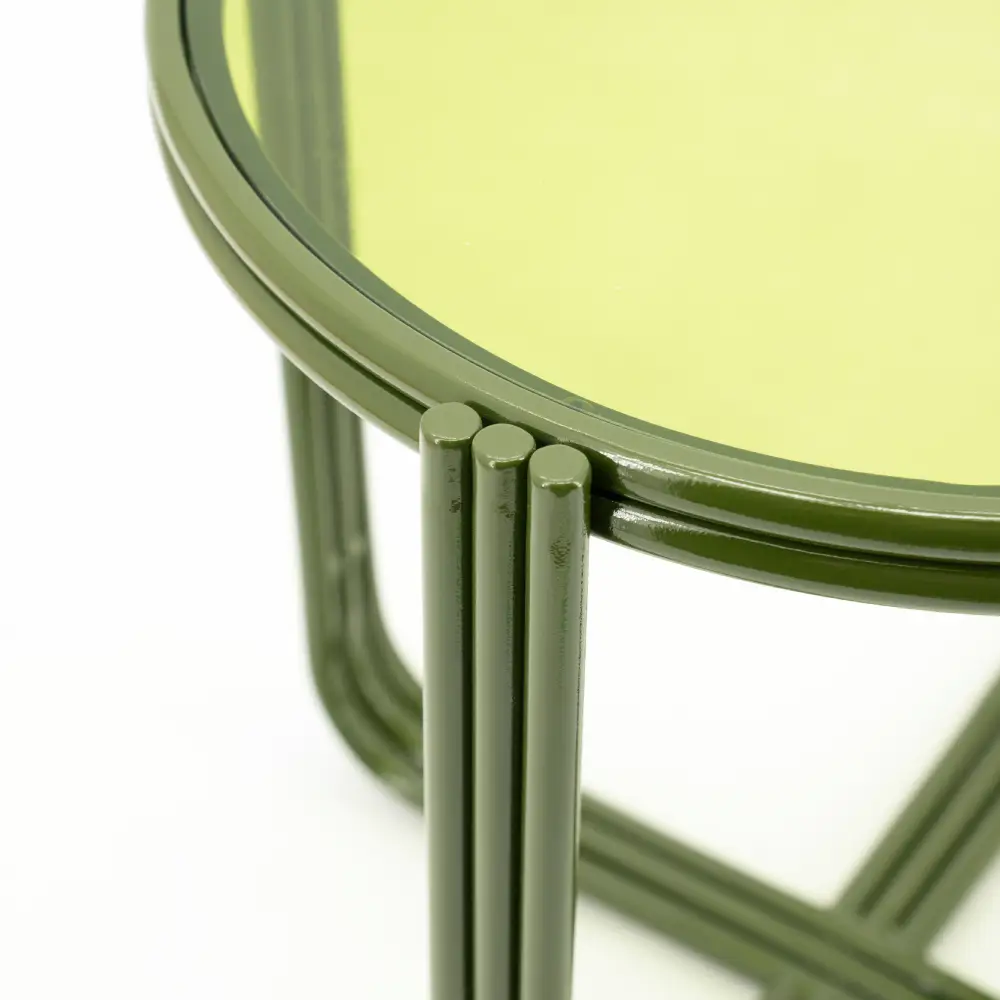 Side table Groovy - green 42,5x42,5x42,5 cm