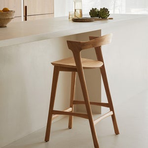 Bok Low Bar Stool Lacquered Oak