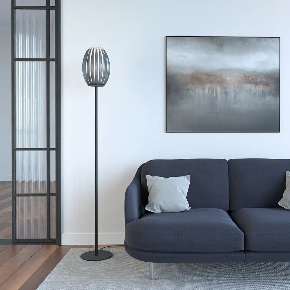 Tentacle Floor Lamp M Black/Smoke E27