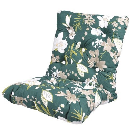 Mini Flock Cushion Green Botanical