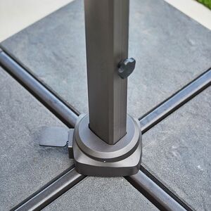 Hyde Luxe Tilt Parasol 300X300 cm Light grey