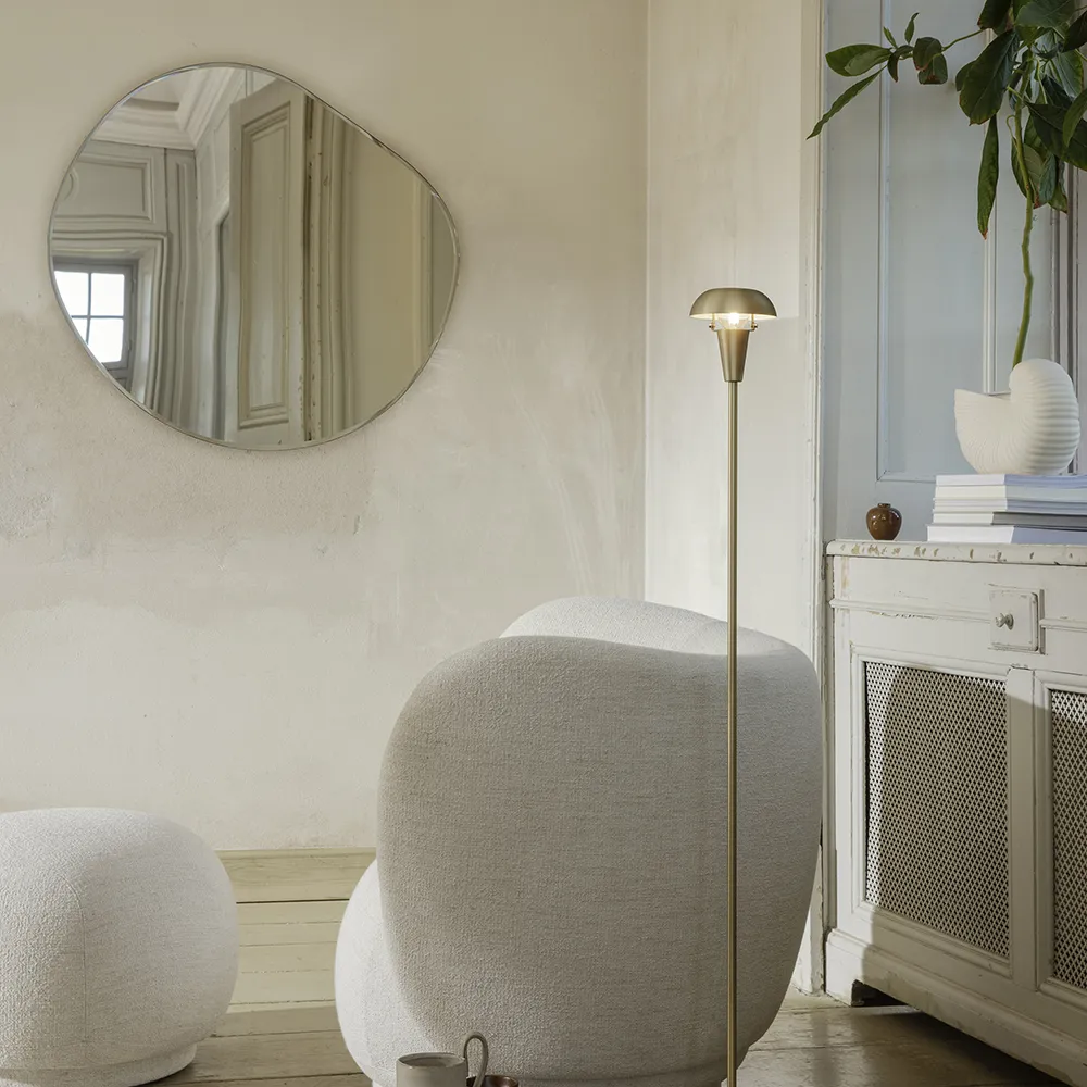 Pond Mirror 87x94 cm Dark Chrome