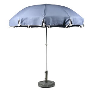 Parasol 220 cm with tassels lightblue 34