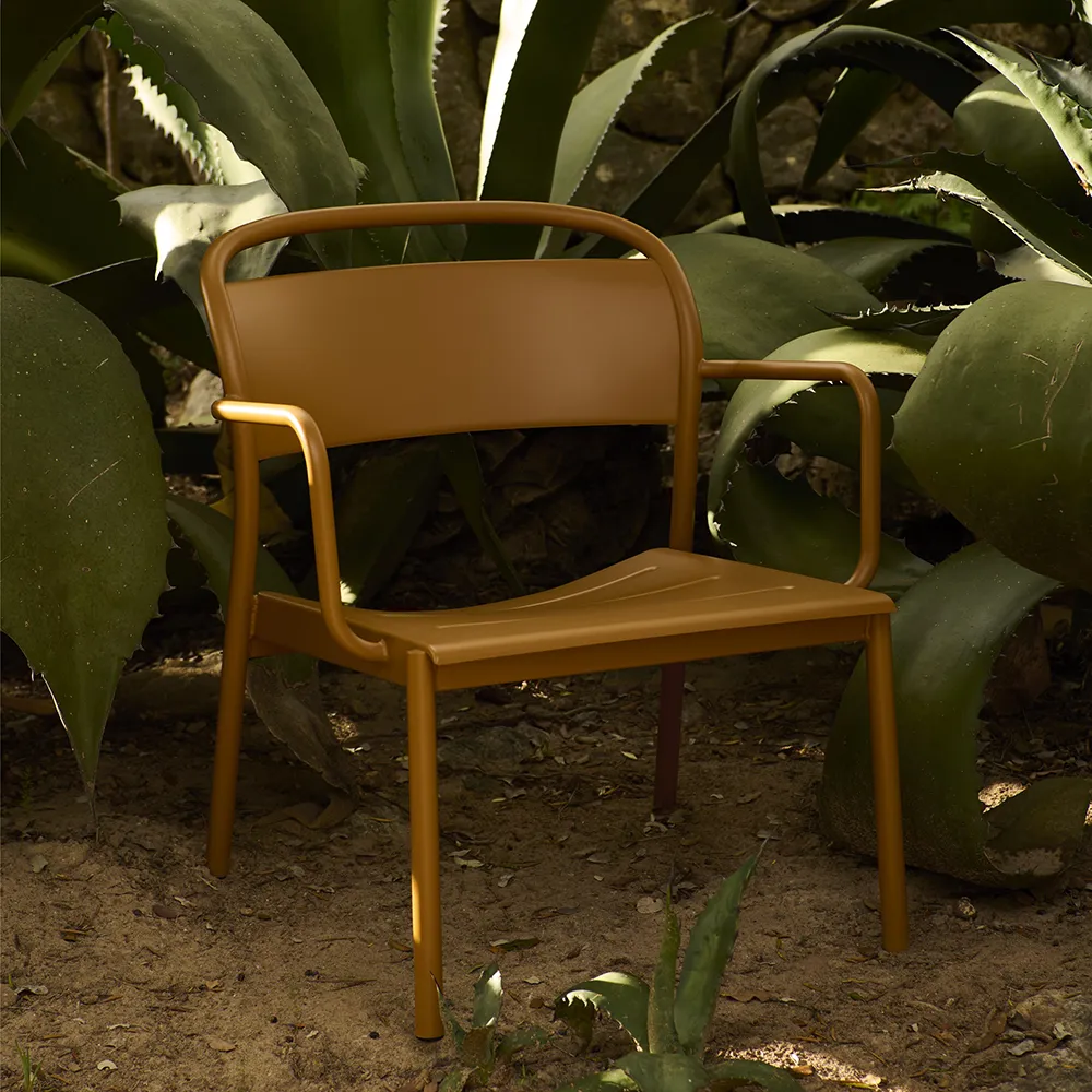 Linear Steel Lounge Armchair Anthracite Black 