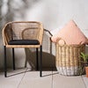 Delta chair    Anthracite / Natural Wicker / Teddy Black