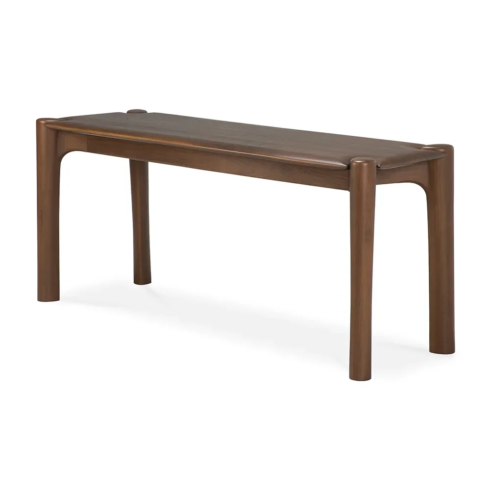 PI Bench 35x126 cm Brown lacquered teak