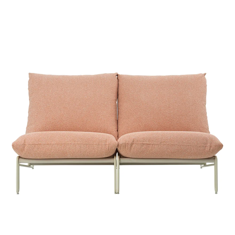 Blixt armchair  Pearl white / Teddy orange