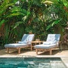 Sunbed With Armrests Redwood