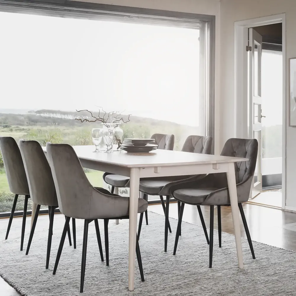 Tyler dining table 180x90 cm white pigmented oak