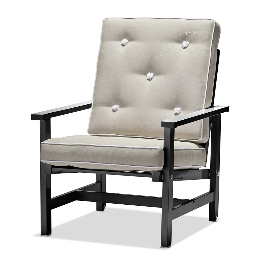 Armchair Black Aluminium