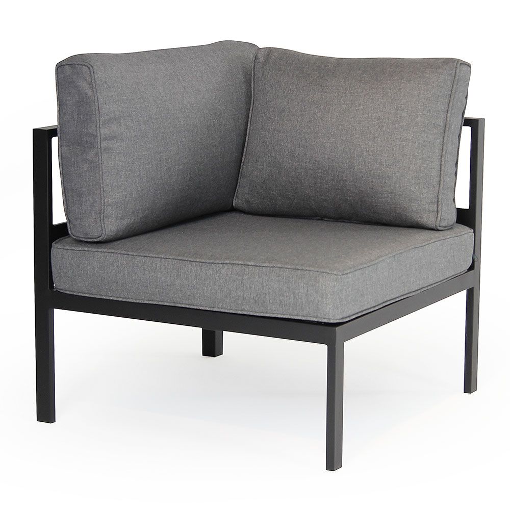 Leone Corner piece Black/Grey Aluminium