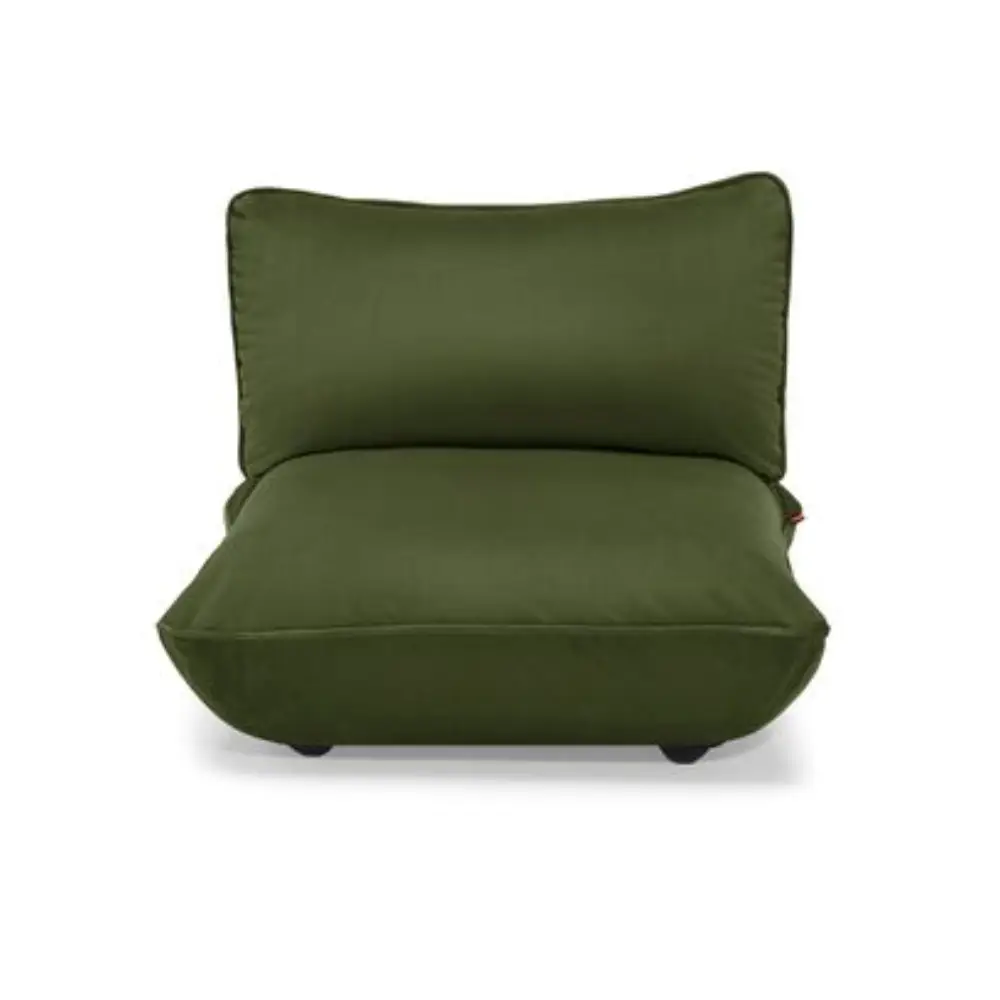 sumo seat velvet sofa module recycled deep green